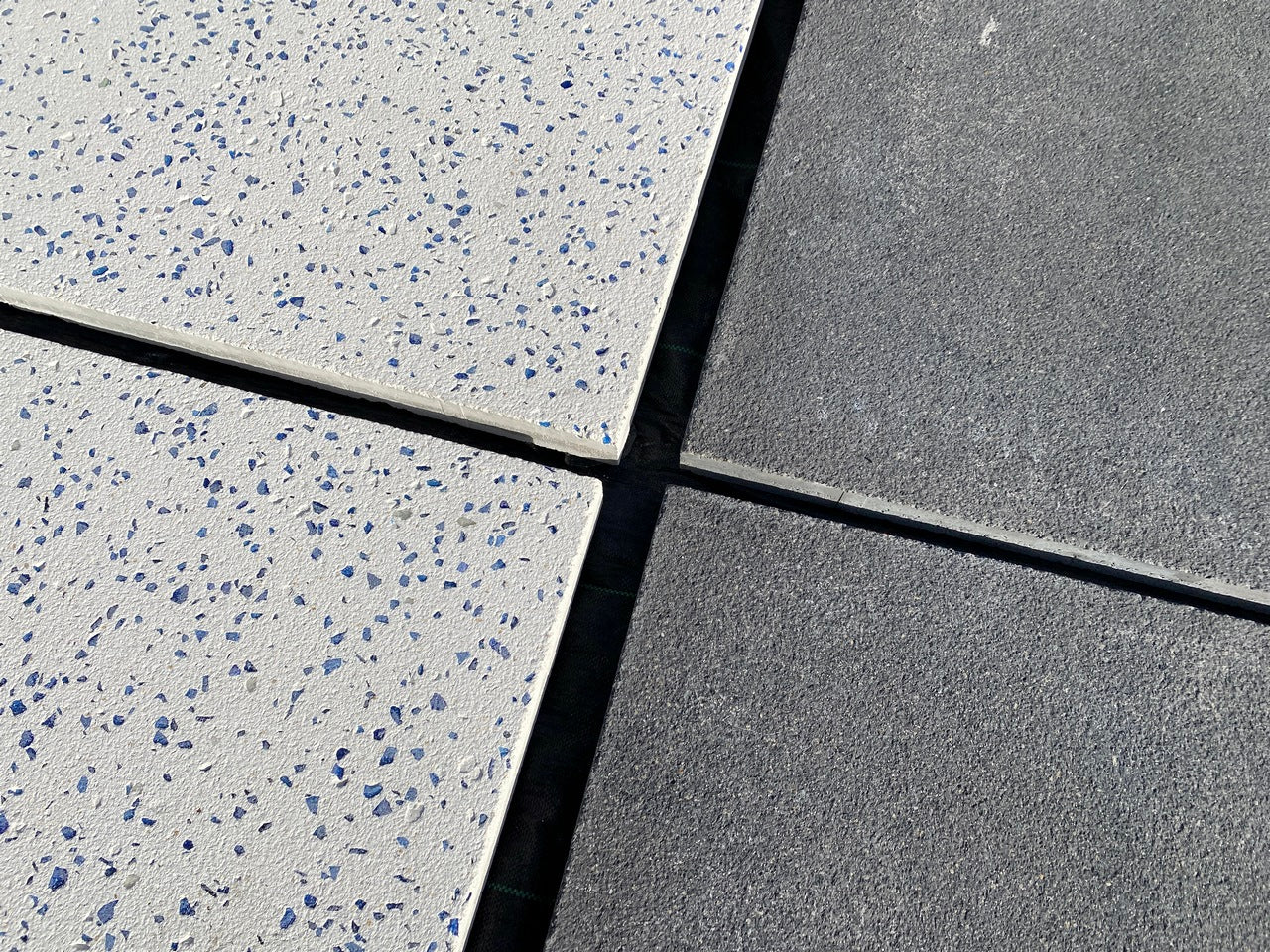 Losa Blanca Cristal Azul | 75x75x5 cm. | Palet 23 piezas